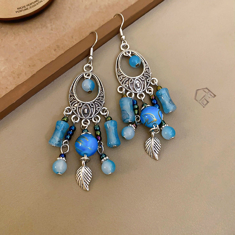 Bohemian Style Earrings for Women2025New Hot-Selling High-End Ethnic Style Unique Exaggerated Earrings Elegant Ear Jewelry