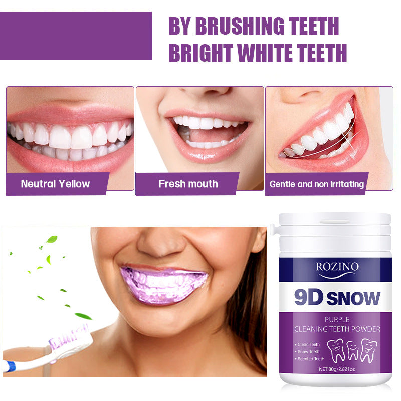 Exclusive for cross-border80g Tooth Powder Freshens Breath Removes Yellow Stains Removes Smoke Stains Removes Bad Breath Gentle Gum Care Tooth Powder Toothpaste