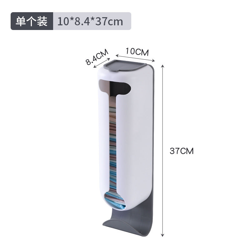 TikTok Kitchen No-Drill Plastic Bag Organizer Storage Rack Wall-mounted pull-out home underwear storage box