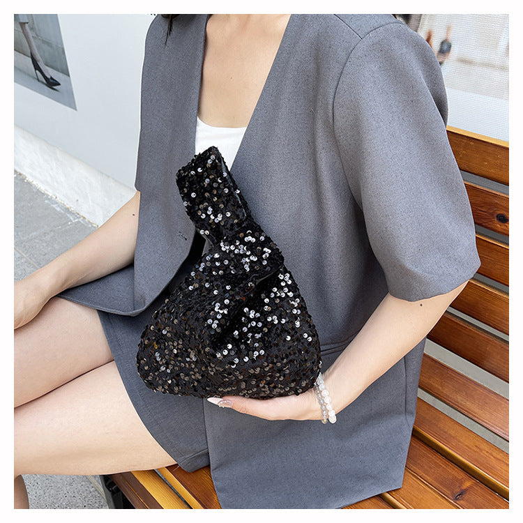 Fashion New Trendy Bag Niche Design Sequin Underarm Bag Trendy Niche Style High-End Single Shoulder Handbag