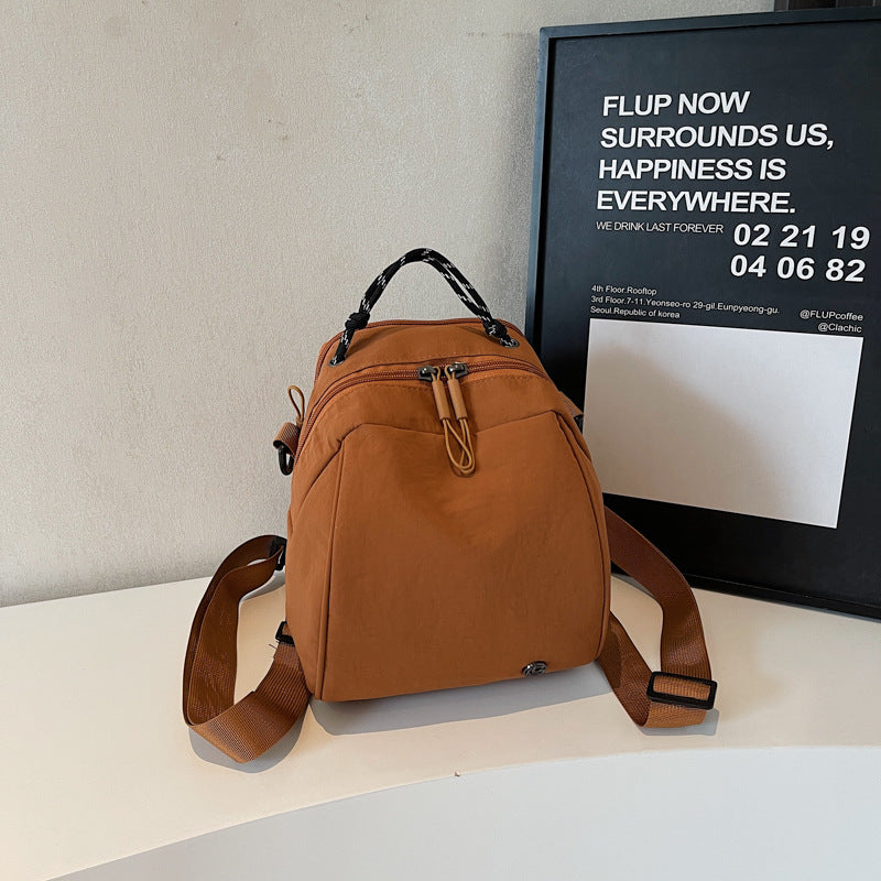 Cross-Border New Japanese Style Shell Small Backpack for Women, Commuting Versatile Crossbody Shoulder Bag, Fashionable Casual Mini Backpack