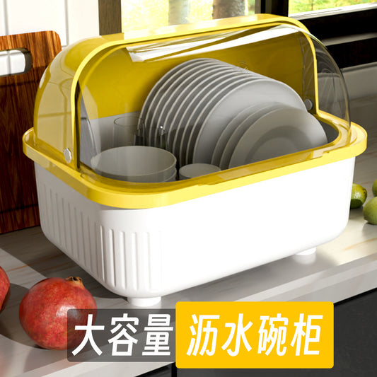 Kitchen Bowl Dish Rack Draining Bowl Rack Bowl and Chopstick Storage Box with Lid Bowl Cabinet One Piece Dropshipping