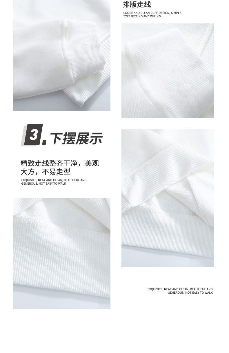 2025New Korean Style Round Neck Sweatshirt for Women, College Style Loose Fit, Best Friend Outfit, Solid Color Simple Top, Couple Matching Style