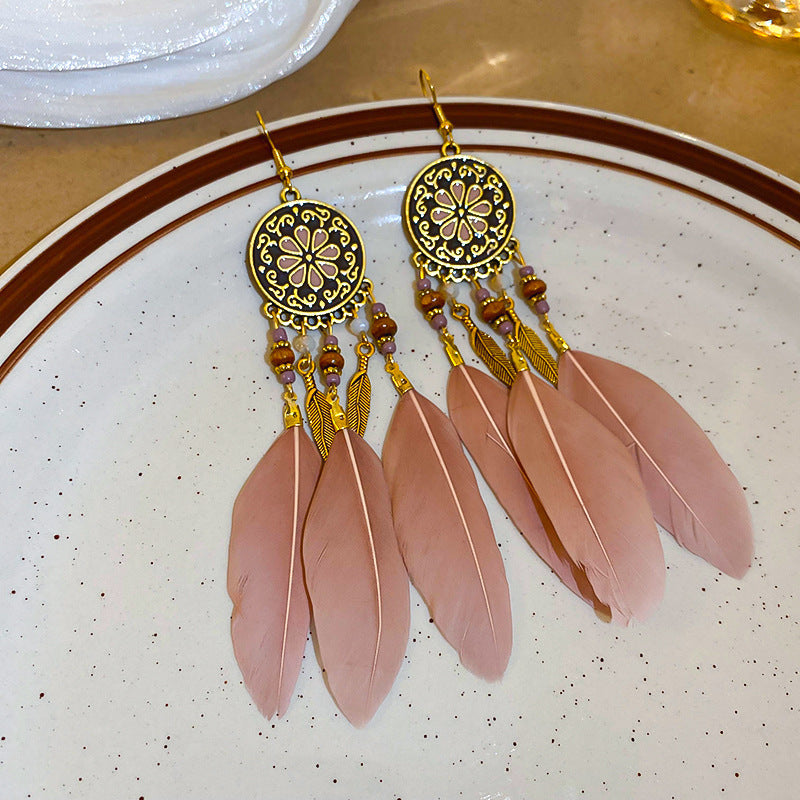 Bohemian Style Earrings for Women2025New Hot-Selling High-End Ethnic Style Unique Exaggerated Earrings Elegant Ear Jewelry