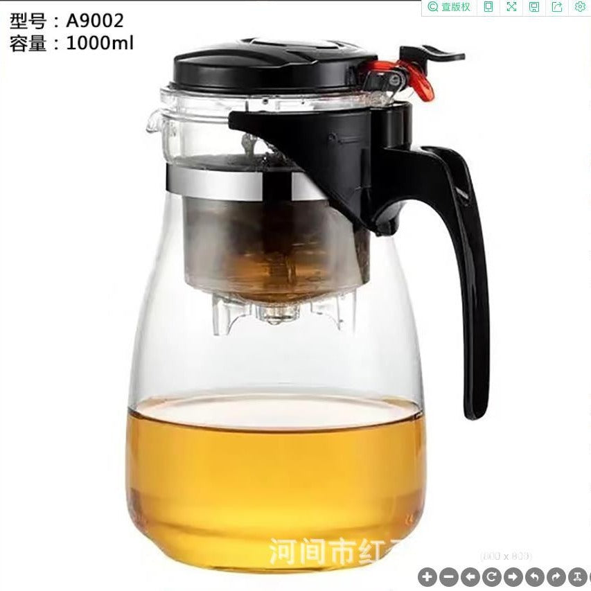 Wholesale High Borosilicate Glass Elegant Cup Heat-Resistant Glass Filter Teapot Detachable Washable Tea Brewing Pot Tea Infuser Exquisite