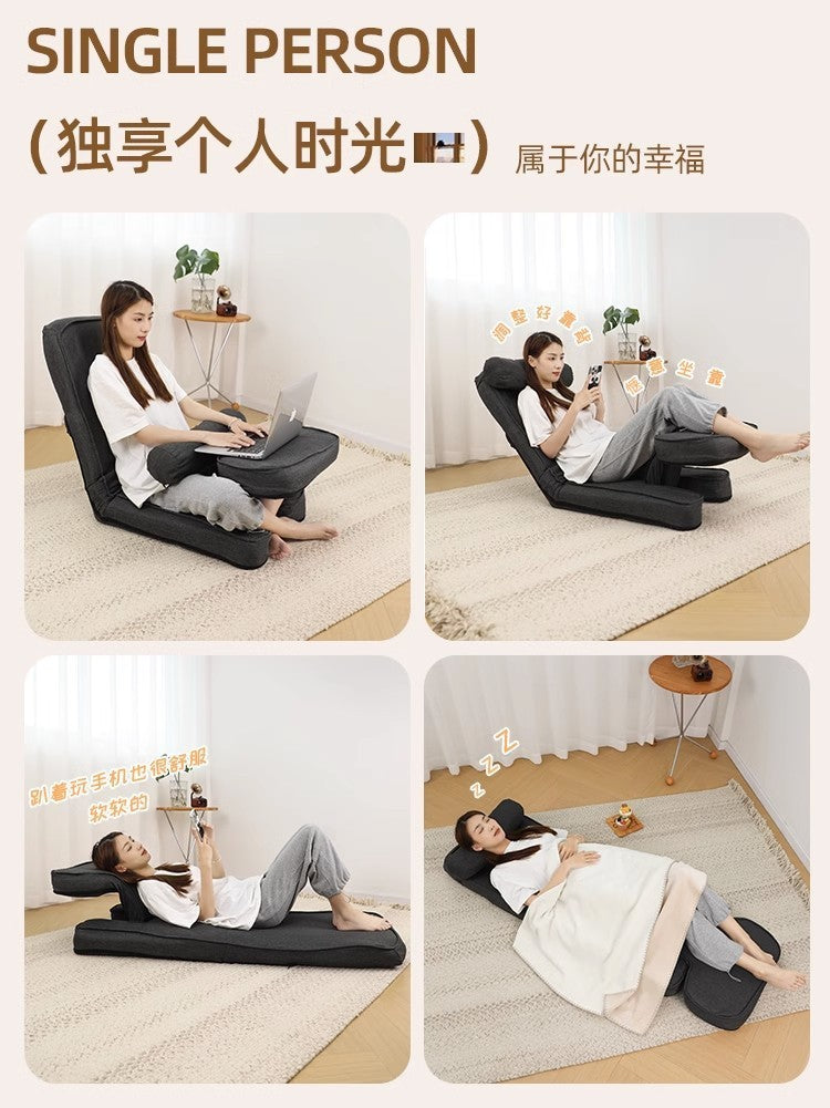 Multifunctional Lazy Sofa Tatami Ergonomic Folding Chair Bedroom Balcony Japanese Style Backrest Chair