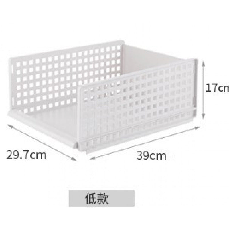 Extra Large Drawer Wardrobe Organizer Rack Clothes Storage Basket Plastic Multi-layer Stackable Compartment Storage Rack Chen Hema