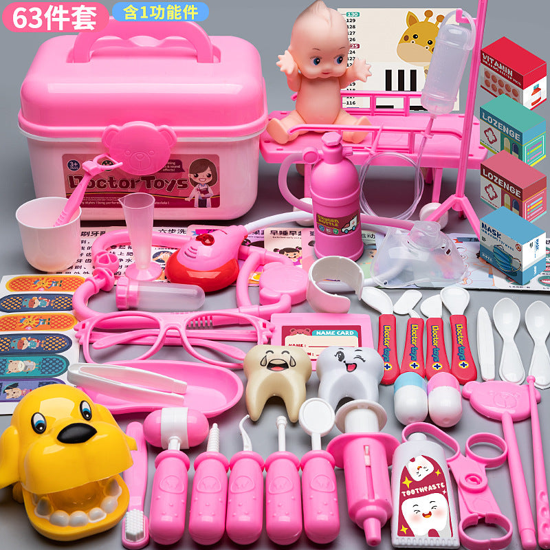 Children's Doctor Toy Set Tools Medical Kit Boys and Girls Pretend Play Nurse Injection Stethoscope Baby