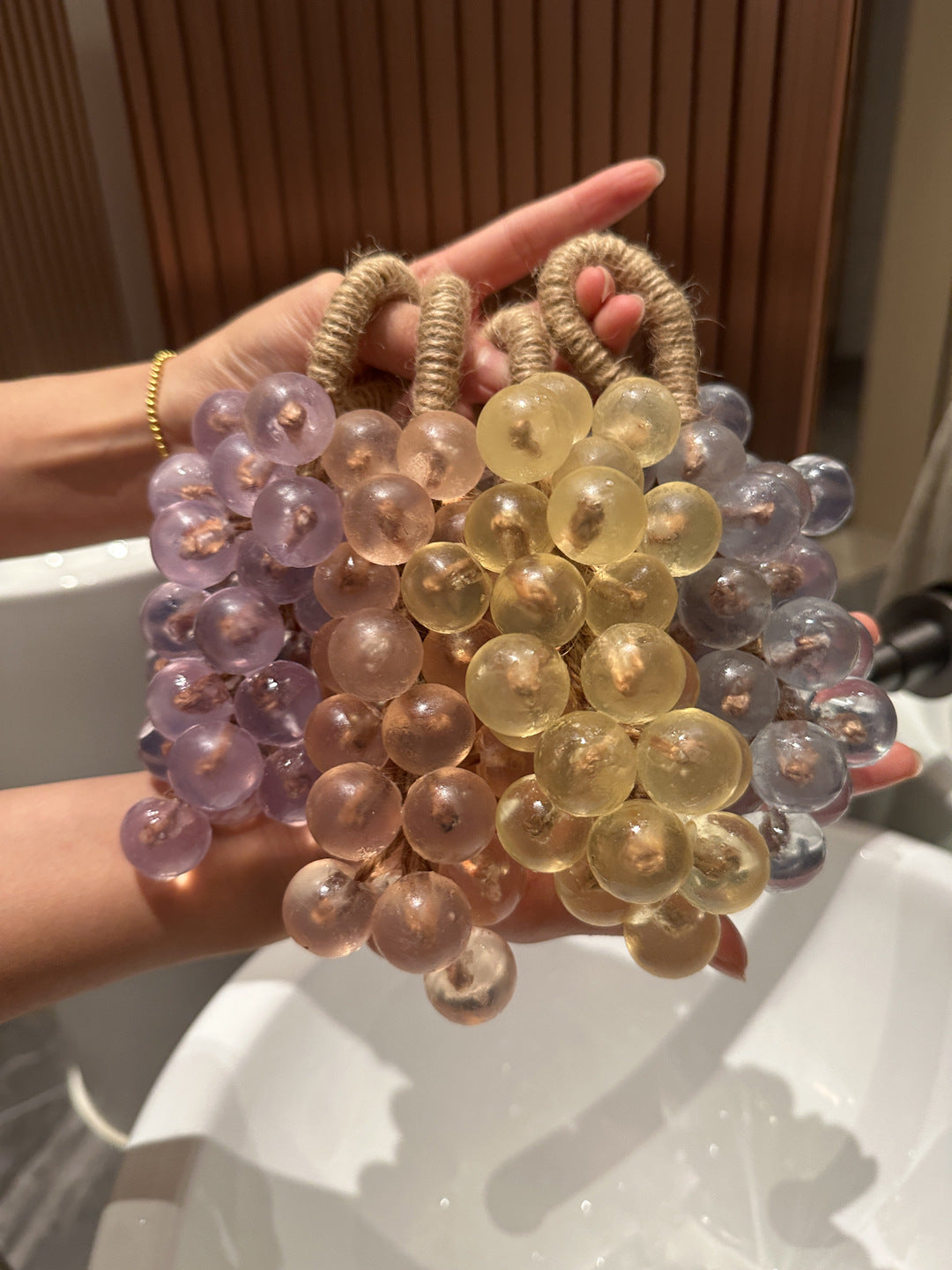 Crystal Grape Whole Bunch Soap Finished Product Simulation Soap Aromatherapy Soap Handmade Soap Gift Bath Bathroom Ornament Hanging Decoration