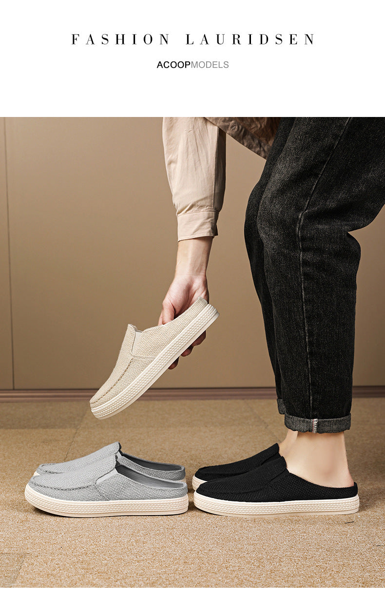 Men's Summer Breathable Casual Slip-On Shoes Comfortable Dad Shoes Outdoor Slippers Home Trendy Men's Shoes