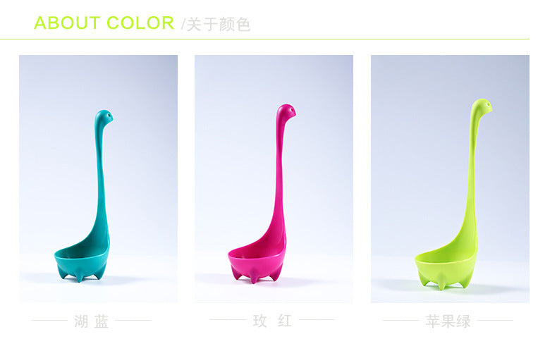 Amazon Creative Loch Ness Monster Spoon Cartoon Food Grade Plastic Spoon Kitchen Tool Manufacturer Wholesale