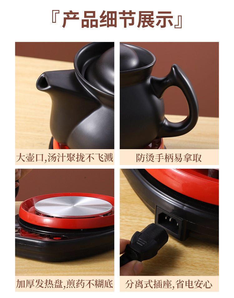110V Large Capacity Decoction Pot Automatic Health Pot Ceramic Electric Clay Pot for Traditional Chinese Medicine Home Use