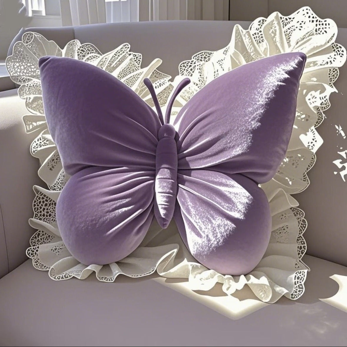 Princess Butterfly Office Cushion Living Room Bowknot Bedroom Car Sofa Cushion Home New Pillow Room