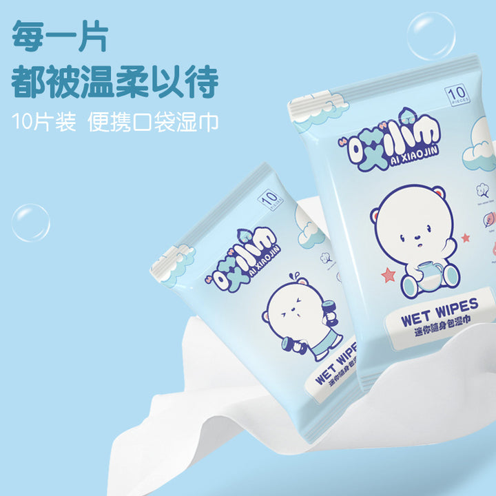 10片装湿纸巾湿巾婴儿十片抽无纺布湿巾纸母婴网店小礼品低价货源