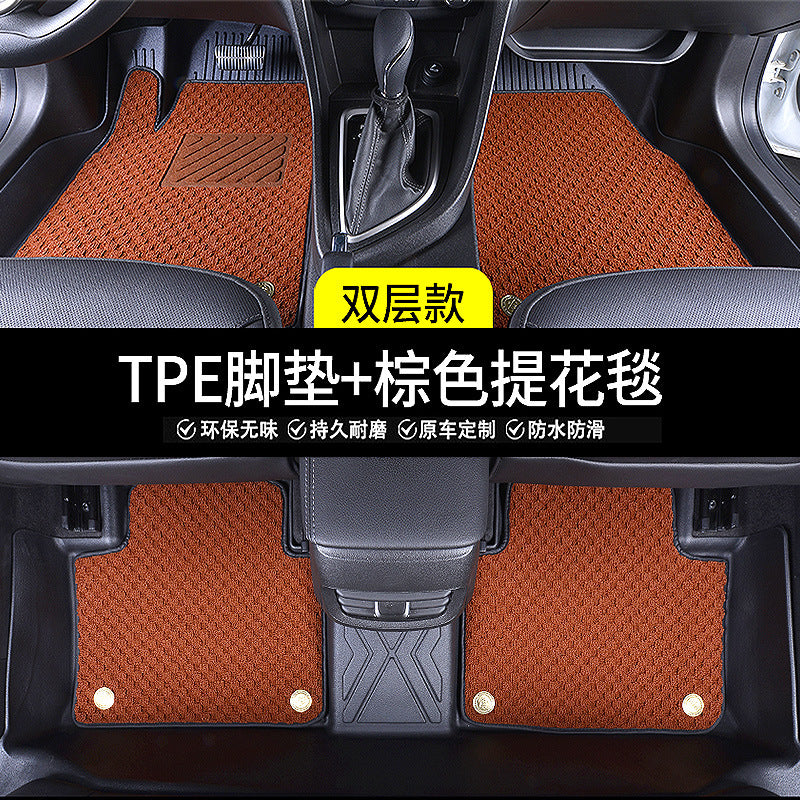 适配适用于全车型TPE汽车脚垫原厂专用全包围无异味防水内饰脚垫
