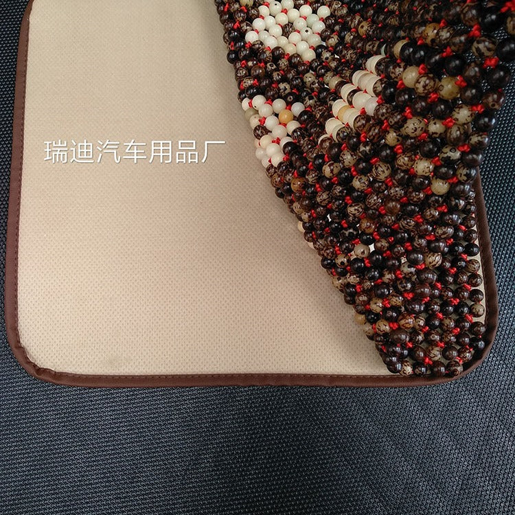 Silicone Anti-Slip Car Seat Cushion – Wooden Bead Non-Slip Foam Base Pad