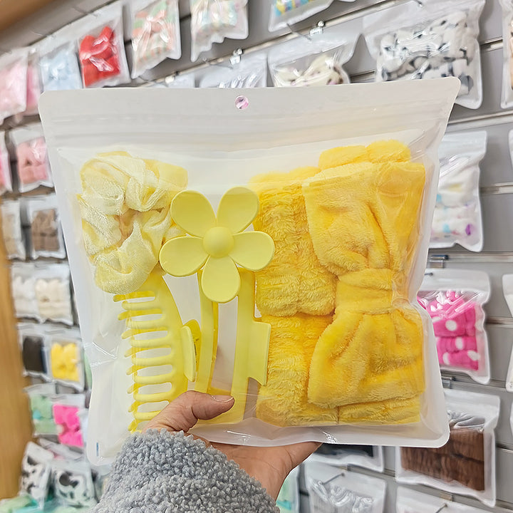洗脸发带发夹大肠圈八件套装 蝴蝶结头带头饰束发带礼品礼盒欧美