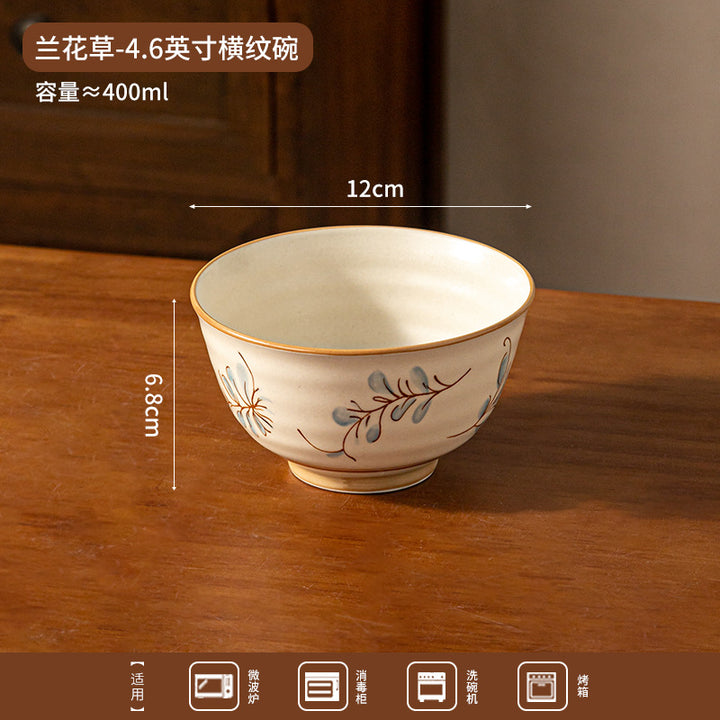 新中式陶瓷套装批发碗盘复古高颜值釉下彩米饭碗菜盘餐具礼盒装