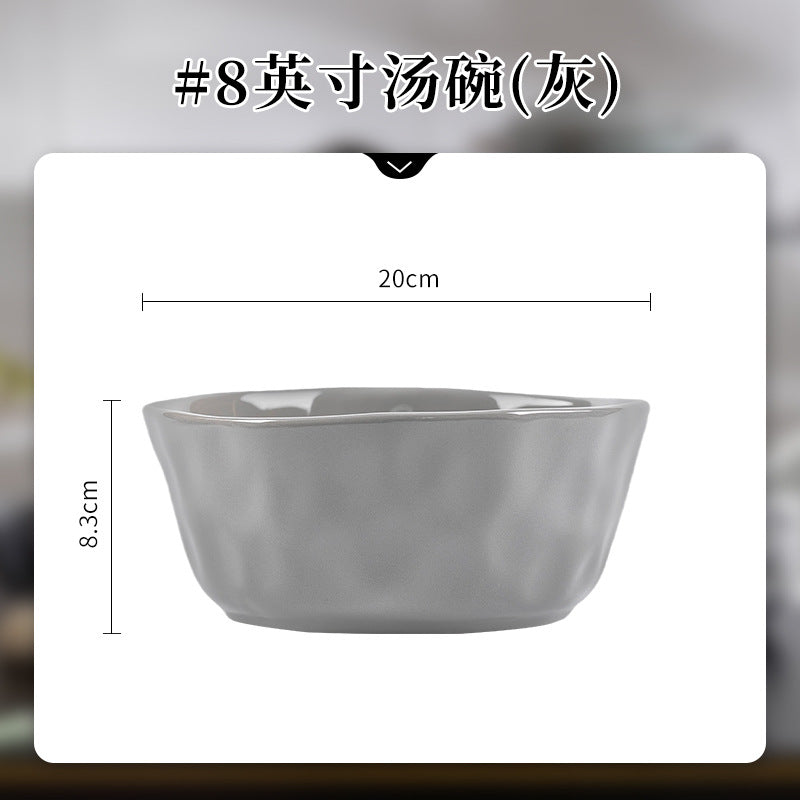陶瓷餐具碗碟套装家用碗盘子碗筷米饭碗北欧轻奢高级感2024款餐具