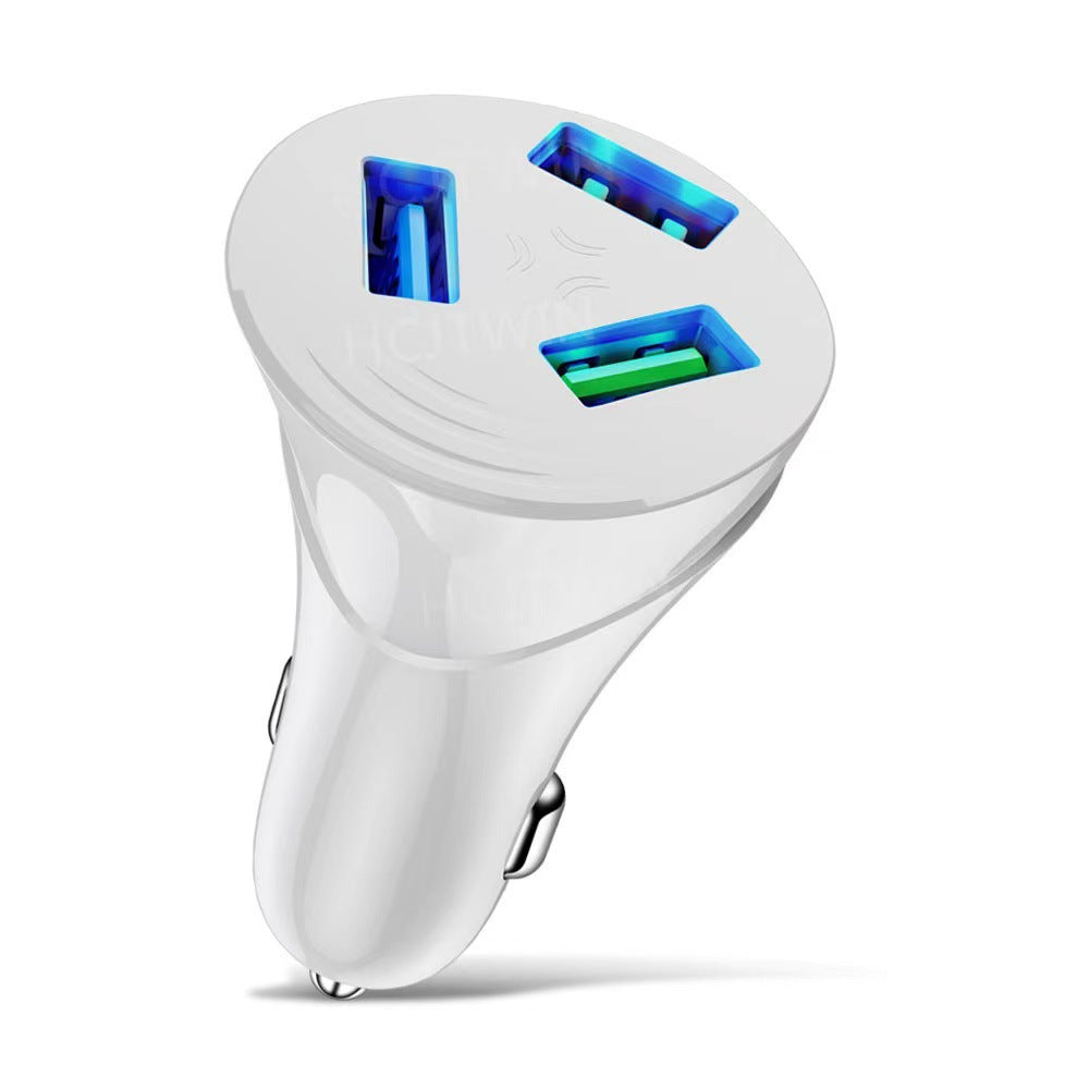 7 A Triple USB QC 3.0 Fast Car Charger - 3-Port Quick Charge Vehicle Charger
