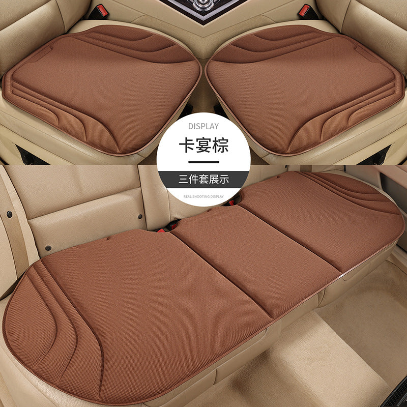 Seaweed Fiber Latex Car Seat Cushion 3-Piece Set – Breathable Anti-Slip Universal Car Seat Pad