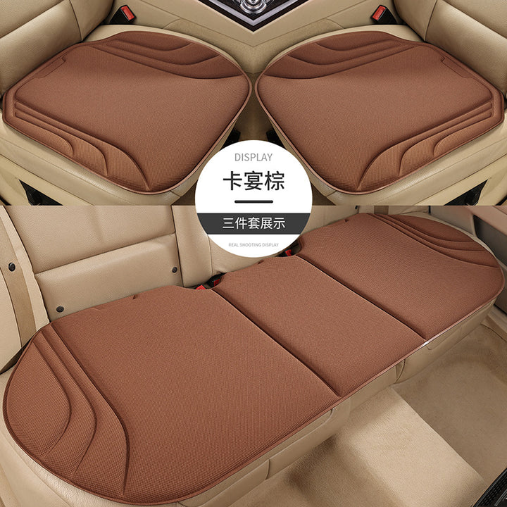 Seaweed Fiber Latex Car Seat Cushion 3-Piece Set – Breathable Anti-Slip Universal Car Seat Pad
