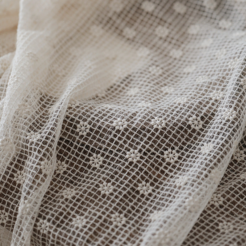蕾丝面料厂家直销网布花边满幅lace Fabric for wedding dresses