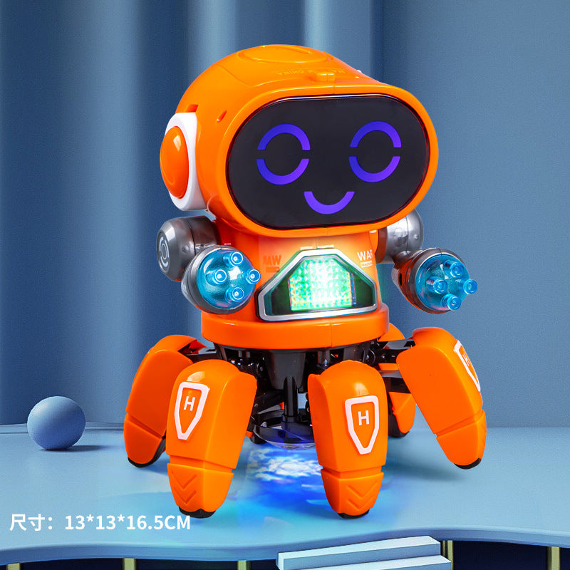 Electric Dancing Six-Claw Robot Toy – Smart Light & Sound Effects Kids Toy
