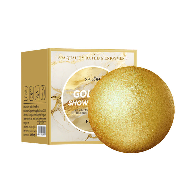全英文SADOER黄金浴盐球100g(沉球) 清洁身体浴盐球跨境外贸批发