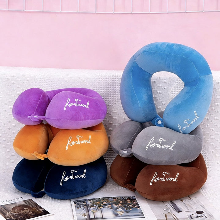 Memory Foam U Neck Pillow Travel Gift Logo