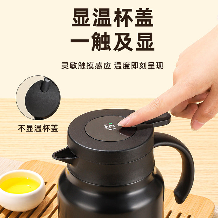 厂家直销316不锈钢焖茶壶 家用覆钛显温茶水分离大容量保温壶定制