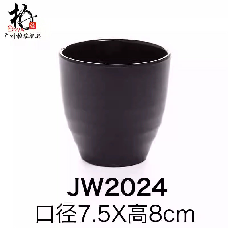 密胺面碗餐具店用黑色仿瓷塑料拉面馆汤饭碗盘家用商用斗笠碗批发