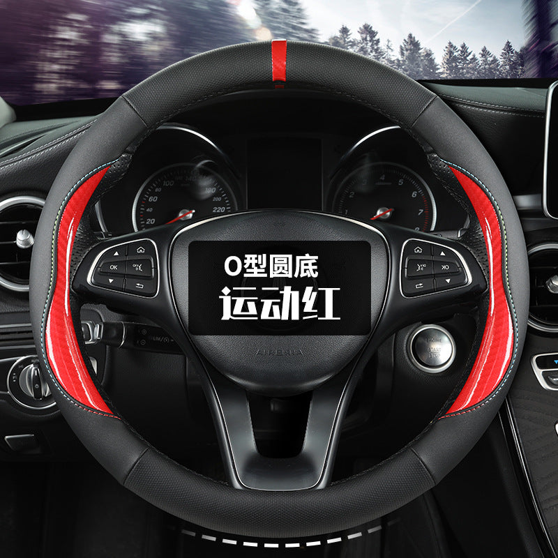 New Thin Car Steering Wheel Cover Unisex All Season Universal Non Slip Moisture Wicking Summer Winter Sports Gri