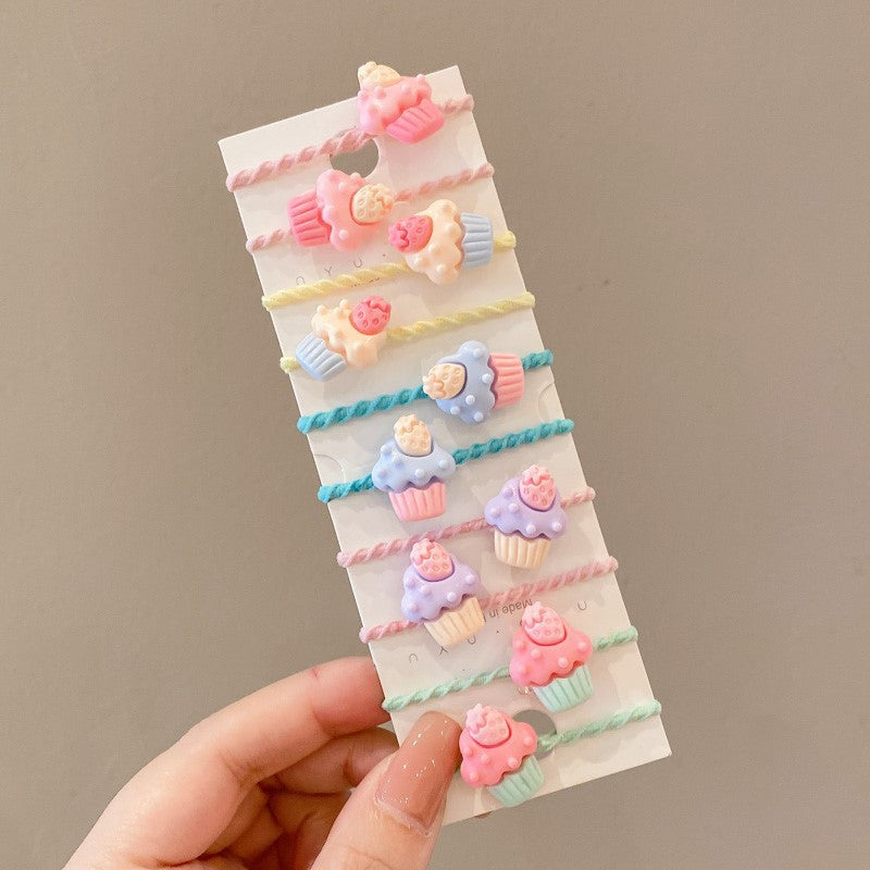 儿童戒指圈发绳高弹力不伤发头发皮筋宝宝发饰发圈碎发发量少