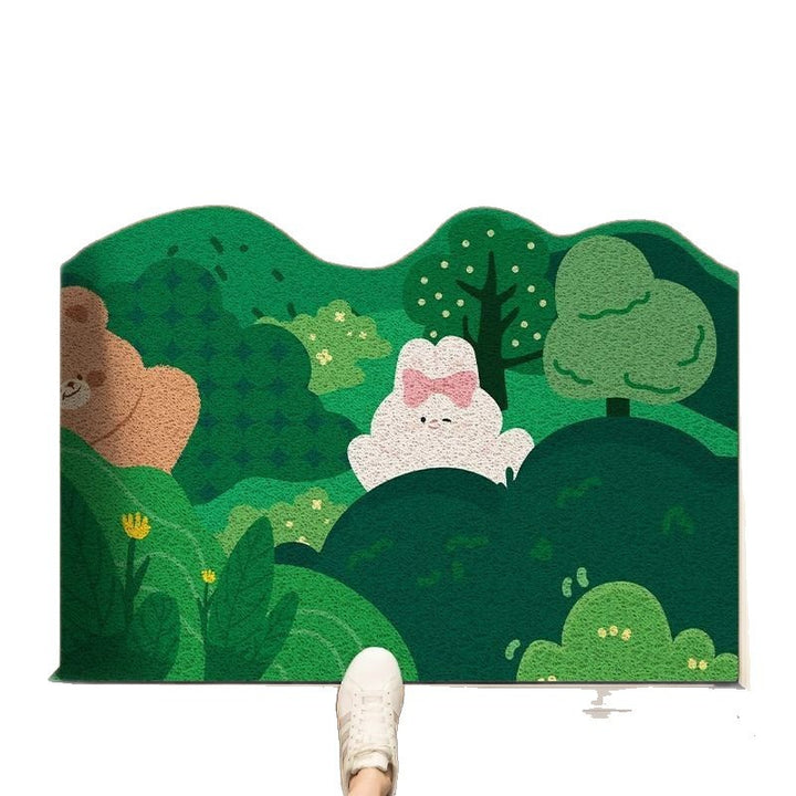 Floral Floor Mat Home Entryway Foot Mat Entryway Decor Stain Resistant Door Mat