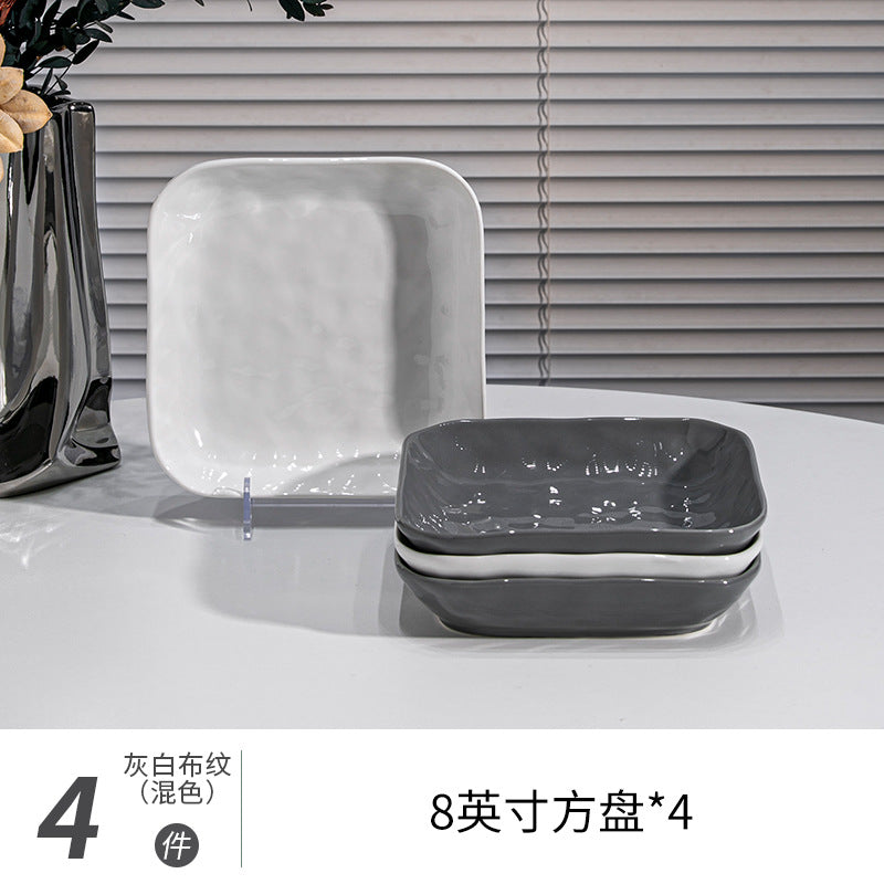 釉下彩碗碟套装家用北欧ins风碗盘碗具碗筷2026新款高级感简约餐