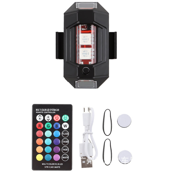Motorcycle RGB Strobe __NS 98__plane Flash Light – Magnetic Vibration Anti-Theft 7-Color __NS 73