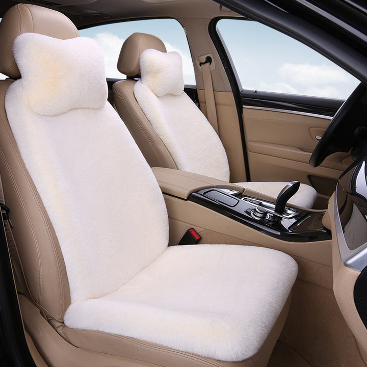 Thickened Winter __NS 99__h Car Seat Cushion – 3-Piece Backrest Short Fur Single Seat Cover