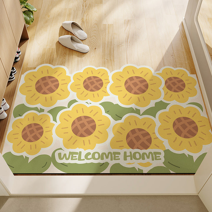 Modern Minimalist Entryway Door Mat Home Entryway Special Leather Door Mat Waterproof Non Slip
