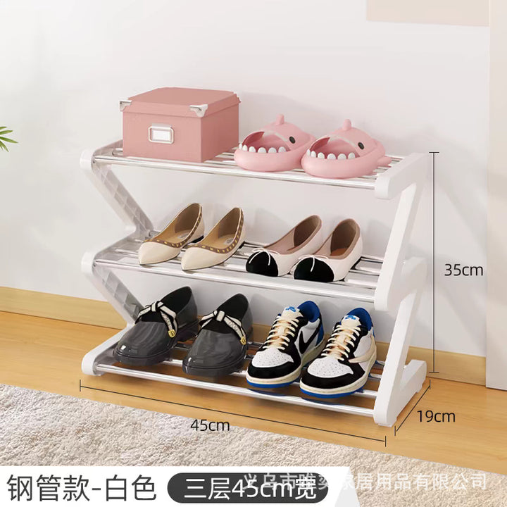 Z-Shape Shoe Rack – Stackable Multi-Layer Home Entryway Shoe Organizer