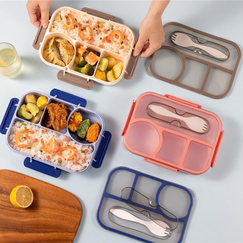 学生塑料分格饭盒 上班族午餐便当盒便携旅游水果沙拉盒打包餐盒