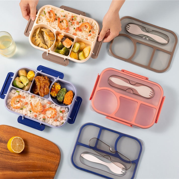 学生塑料分格饭盒 上班族午餐便当盒便携旅游水果沙拉盒打包餐盒
