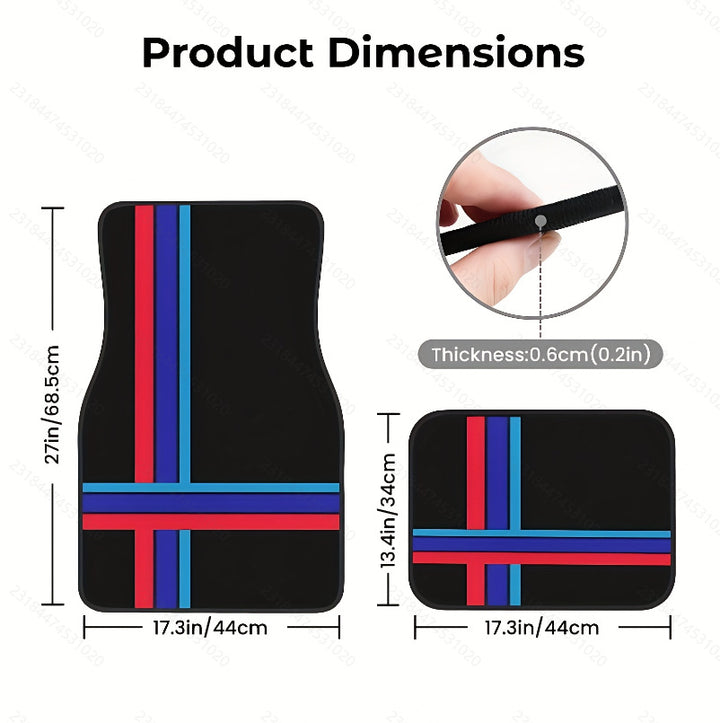 TEMUVintage Nordic Car Foot Mat Carpet 4 Piece Set Stain Resistant Floor Mat TEMUFoot Mat Wholesale