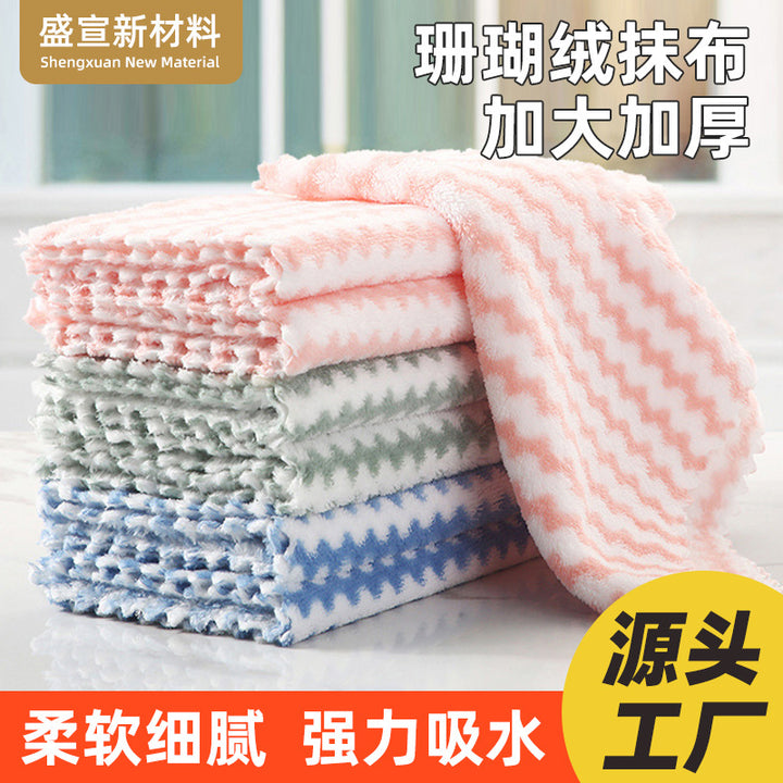 厨房专用水波纹洗碗布家用懒人擦玻璃桌子清洁多功能不沾油抹布