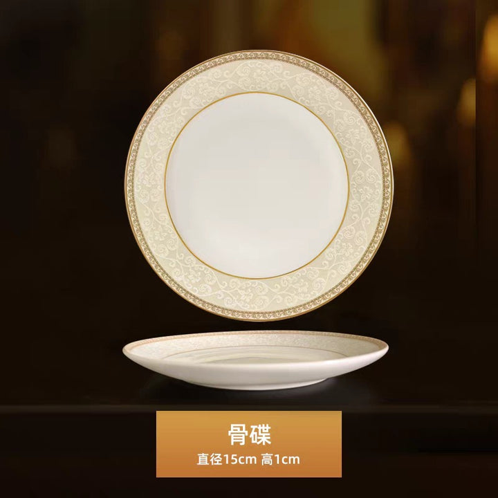 陶瓷碗碟批发景德镇骨瓷餐具碗盘碟子自由组合套装家用饭碗汤面碗