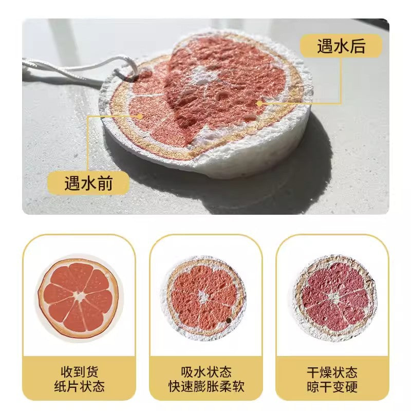 压缩木浆棉 卡通动物水果海绵擦清洁抹布厨房家用洗碗刷木浆海棉