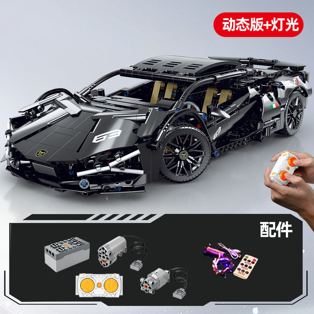 Apollo Sports Car Building Blocks Set – High-Difficulty Drift Racing Car Model Assembly Toy