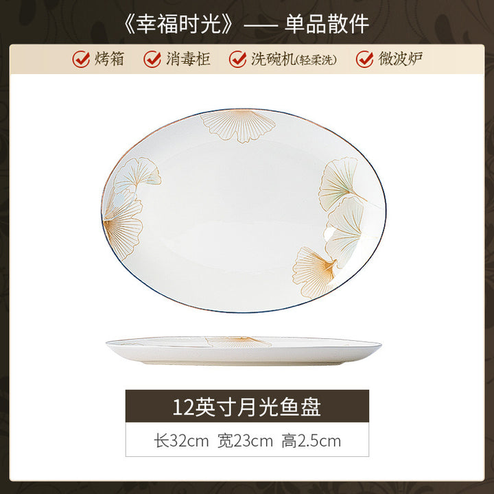 景德镇陶瓷定制礼品礼盒餐具套装新中式家用碗碟碗筷套装饭碗面碗