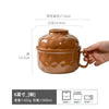 奶油色陶瓷泡面碗带盖碗个人专用方便面碗家用餐具大号汤碗筷套装