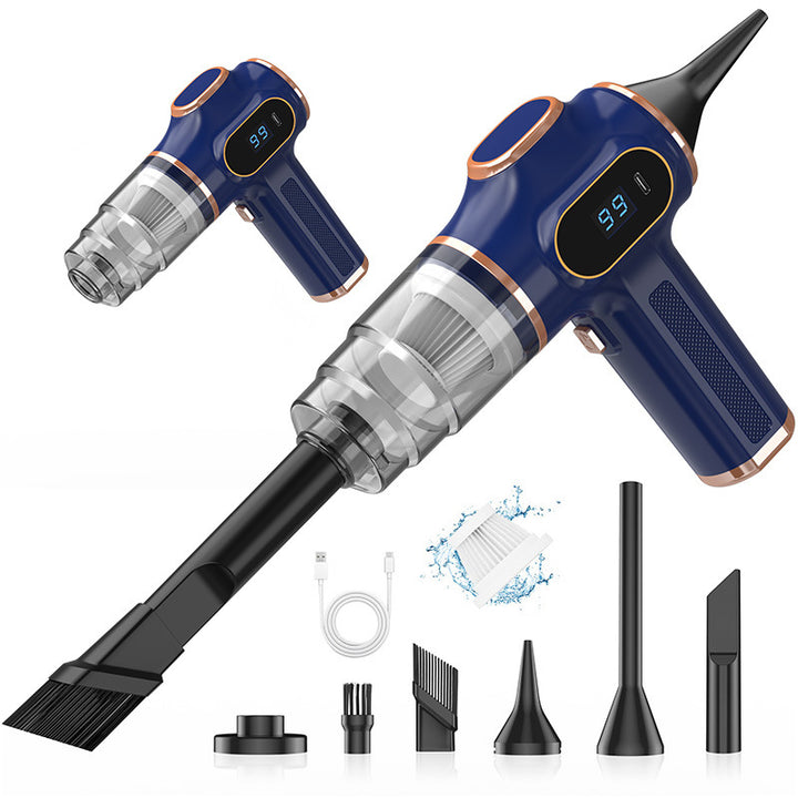 Cordless Car Vacuum – Handheld Mini with Battery Display